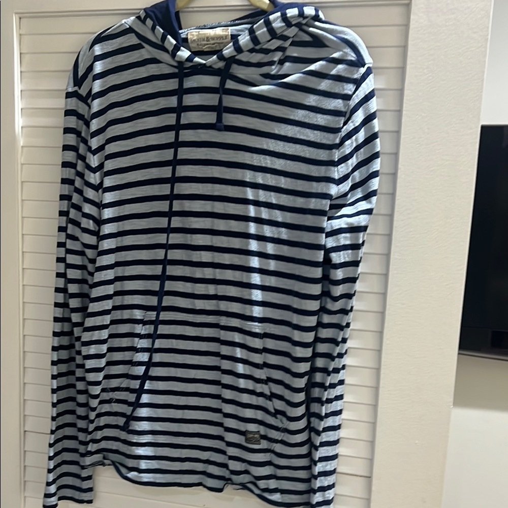 Denin supply Ralph Lauren Striped Blue and White Hoodie